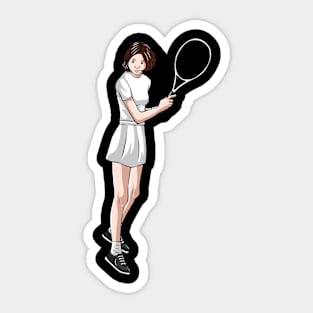 Tennis Player With Raquet Sticker